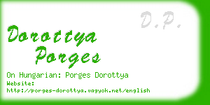 dorottya porges business card